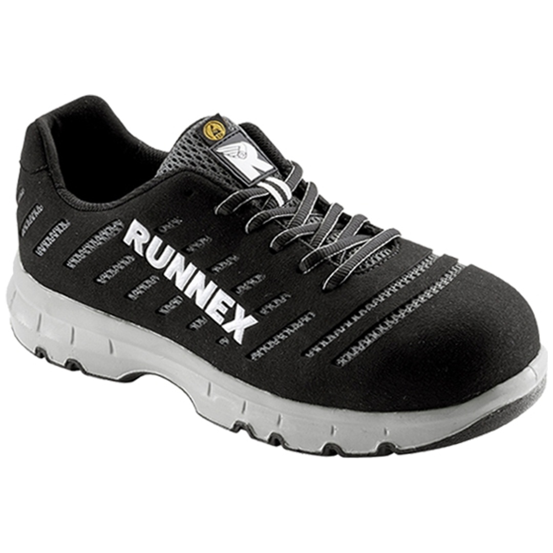 RUNNEX Sicherheitshalbschuh FlexStar 5178 S1P ESD Gr. 48 schwarz/silber