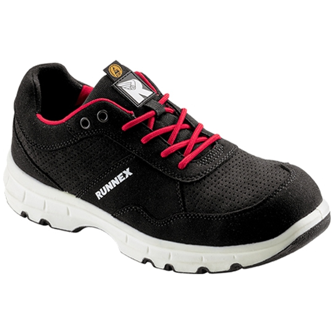 RUNNEX Sicherheitshalbschuh FlexStar 5179 S1P ESD Gr. 46 schwarz/rot