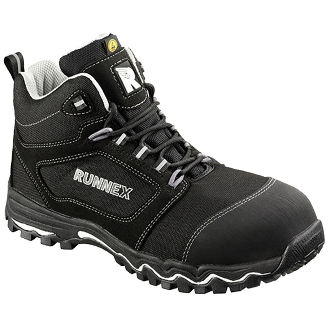 RUNNEX Sicherheitsstiefel Lightstar 5323 S3S ESD Gr. 42 schwarz/weiß/grau