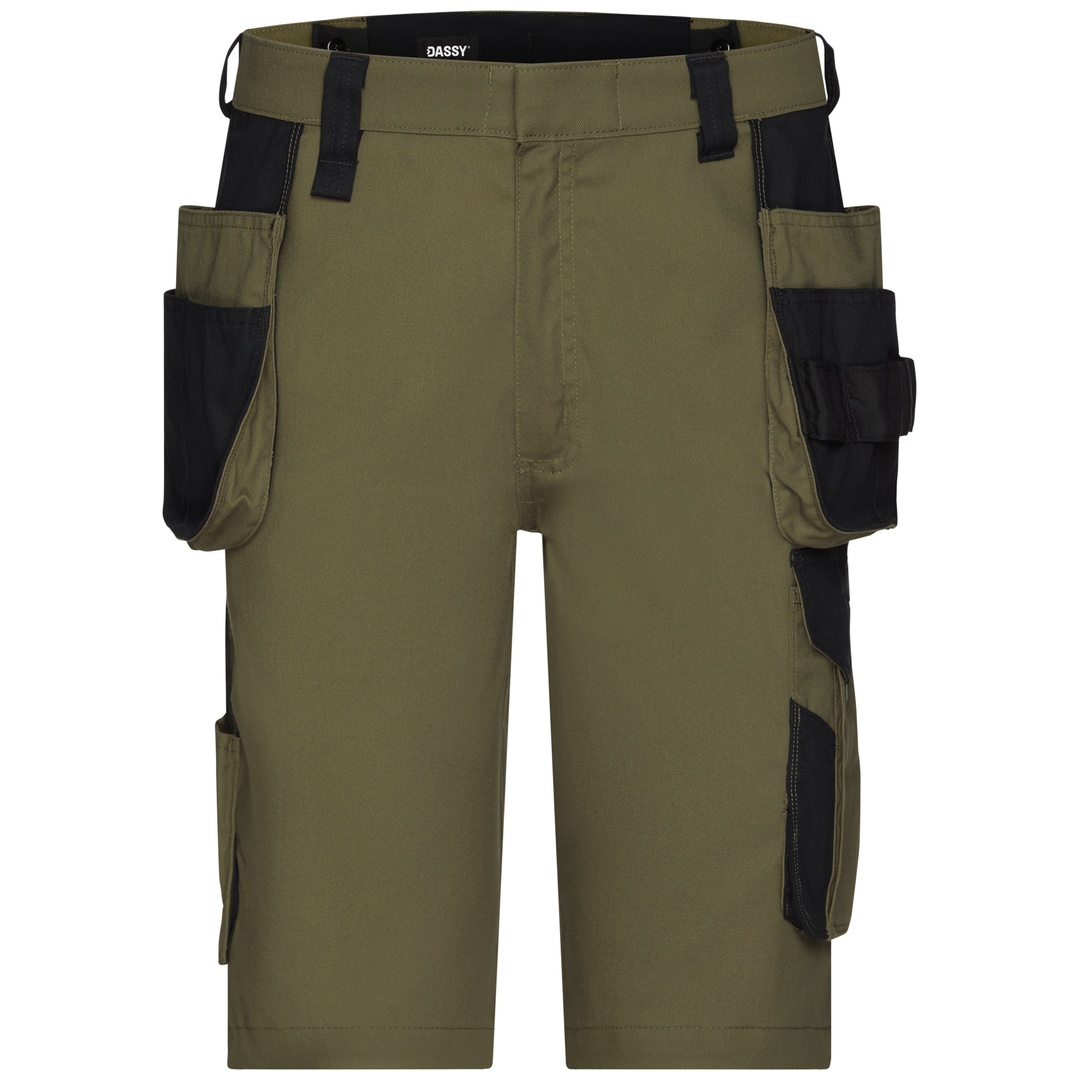 Dassy Arbeitsshorts mit Holstertaschen Kuma 250117 PESCOPOS41 Gr. 62 kakigrün/schwarz