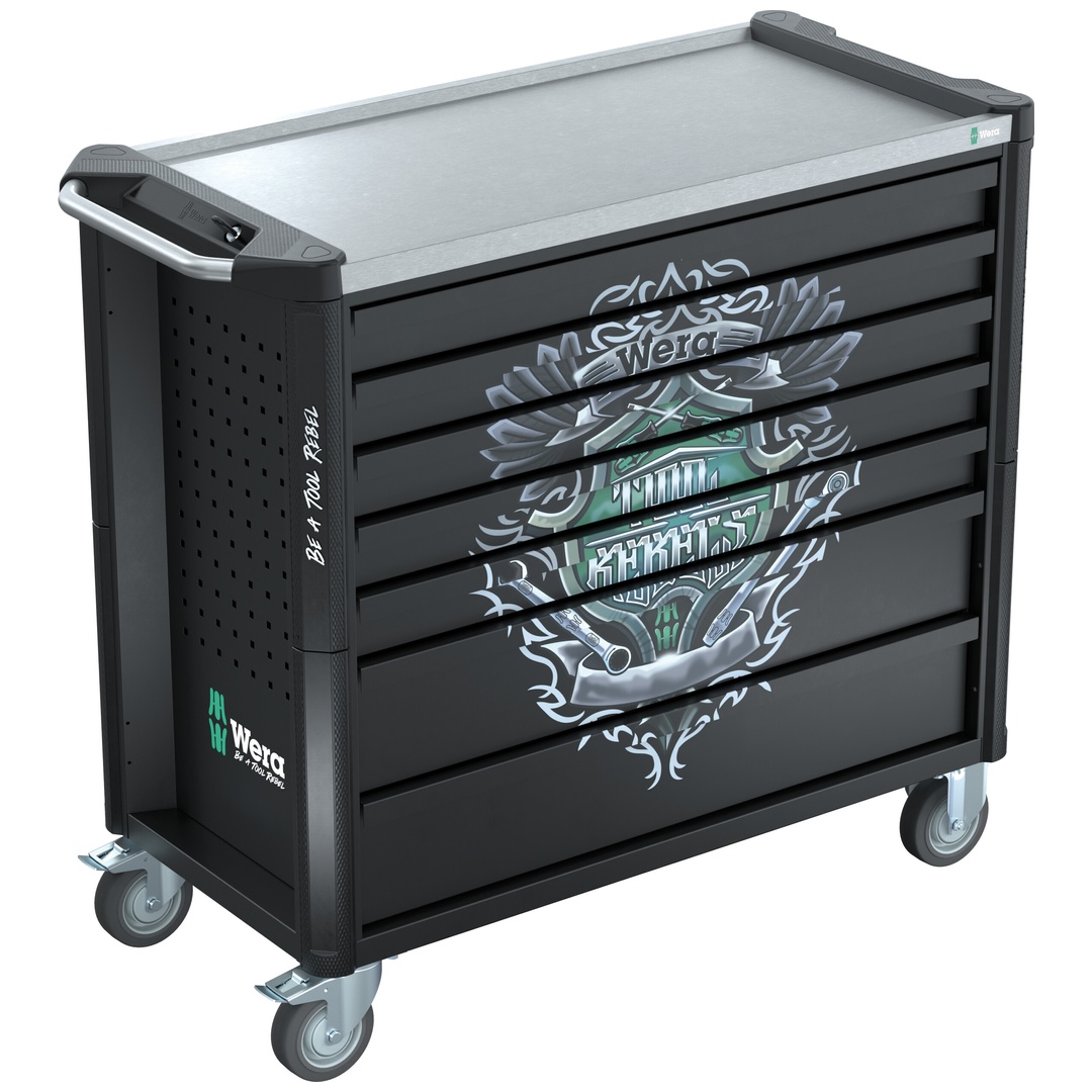 Wera 9702 Tool Rebel Werkstattwagen Stainless XXL 2, 202-tlg.