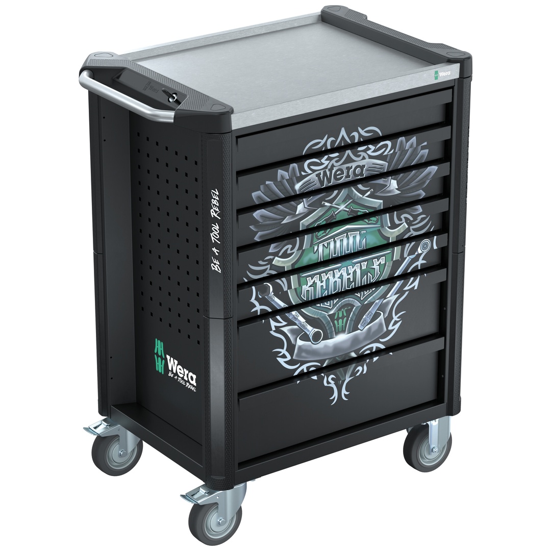 Wera 9705 Tool Rebel Werkstattwagen Stainless 1, 177-tlg.