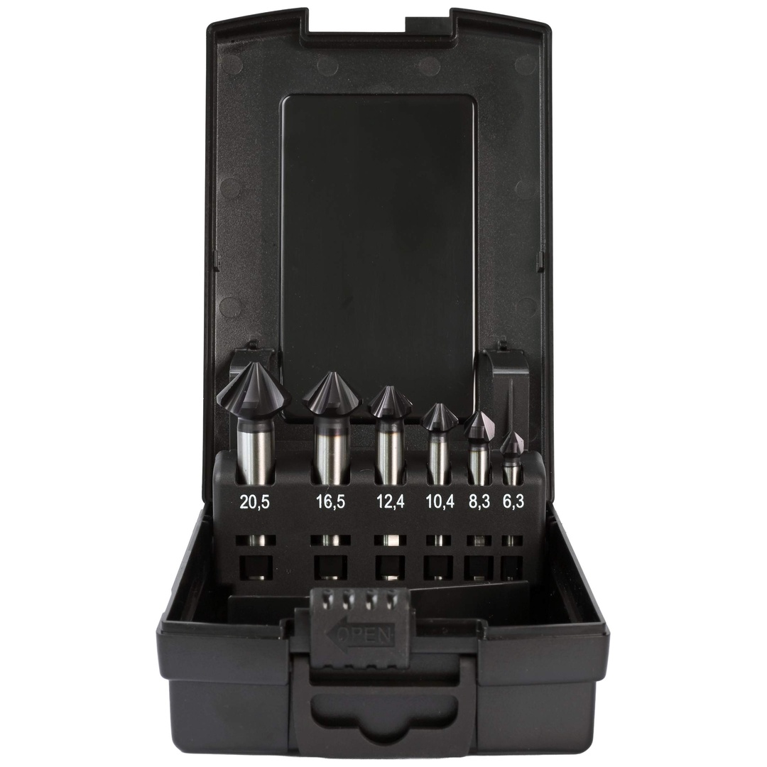 Projahn Kegelsenker-Set 5 Schneiden HSS-Co 5% TiAlN 6-tlg. Ø 6,3-8,3-10,4-12,4-16,5-20,5 mm