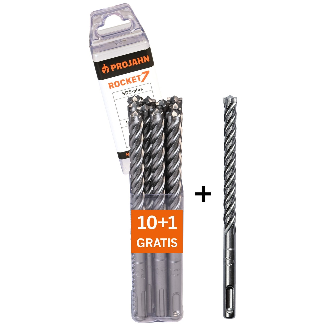 Projahn Hammerbohrer ROCKET 7 SDS-plus 10x165 mm 11er Pack