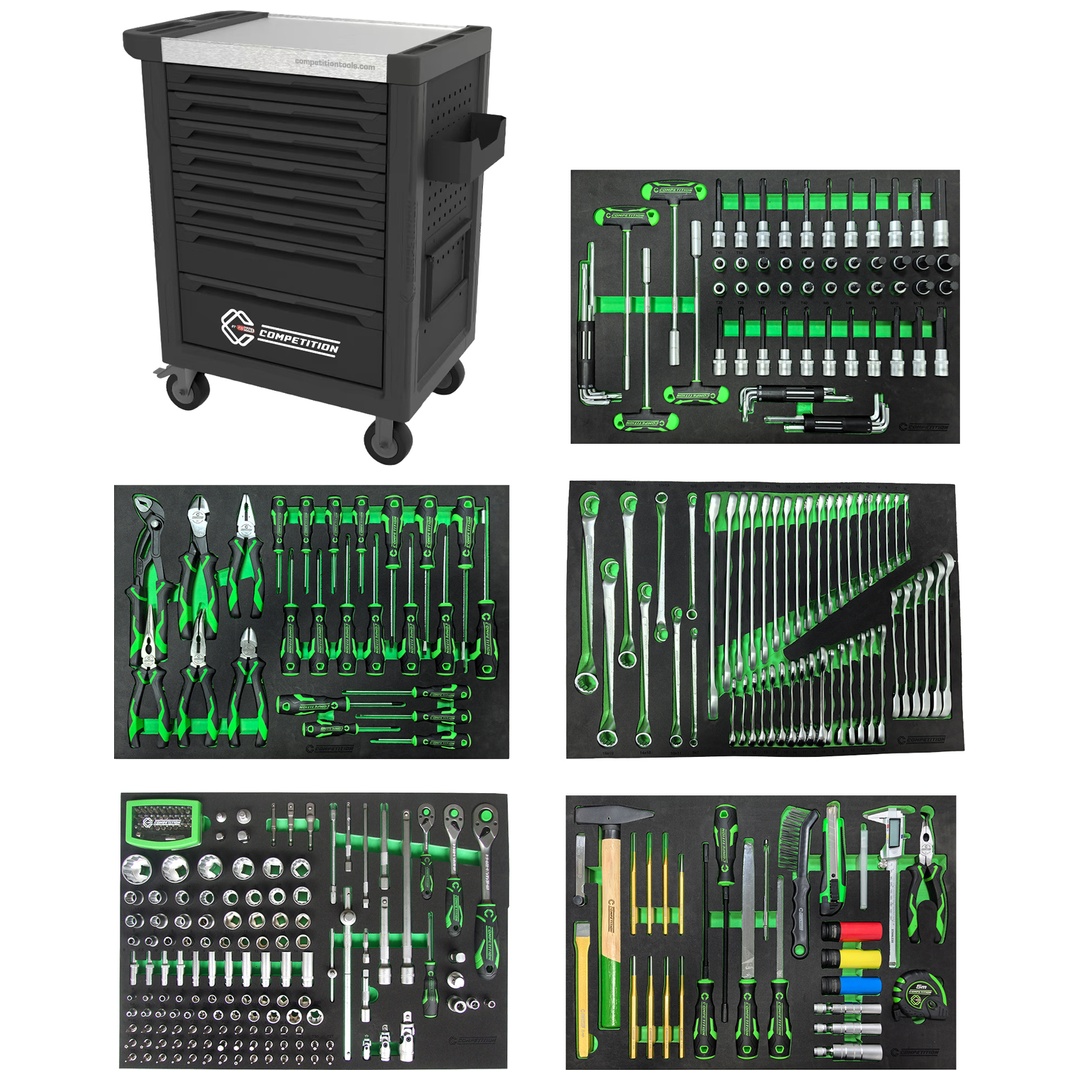 KS Tools COMPETITION Werkstattwagen mit 8 Schubladen und 341 Premium-Werkzeugen