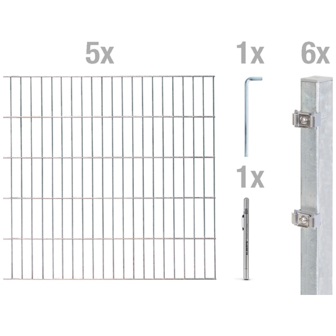 ALBERTS DSM-Set, Typ6/5/6, 2 m, Klemmlasche, fvz, zE, m.Graphitstift, Höhe 1400 mm