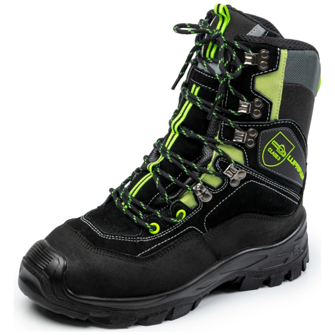 Lupriflex Schnittschutzstiefel 3-640 Class 3 Sportive Hunter wasserdicht S3 SRC DGUV Gr. 43 schwarz