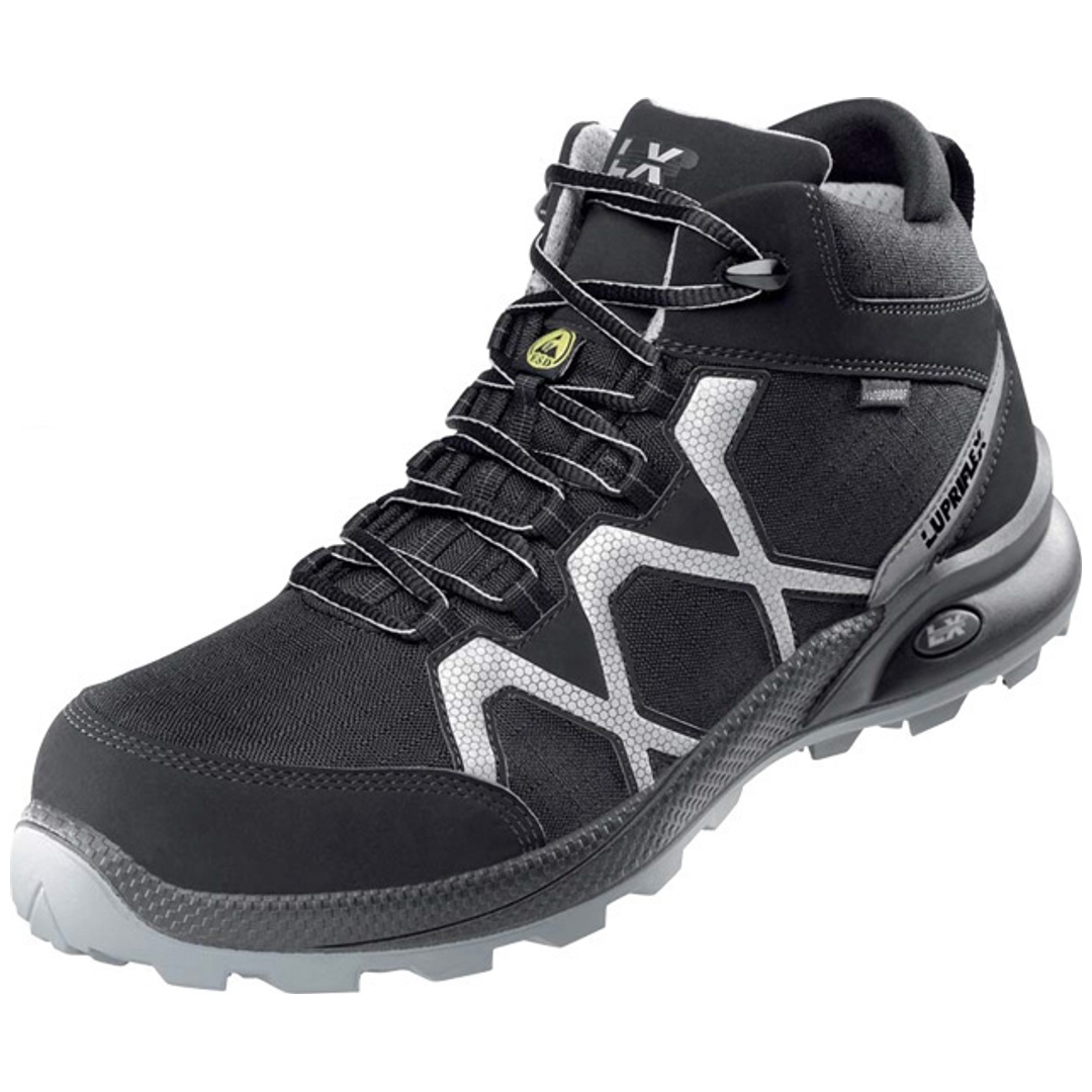 Lupriflex Sicherheitsstiefel 4-110 Speed Aqua Mid S3 ESD SRC Gr.43 schwarz/silber