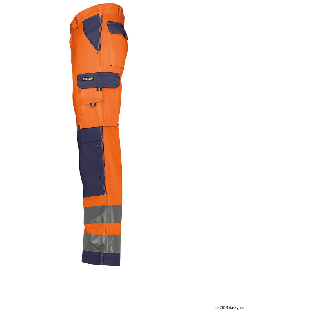 DRESS CONFECT Dassy Warnschutzhose Buffalo PESCO74 STANDARD Gr. 53 orange/dunkelblau