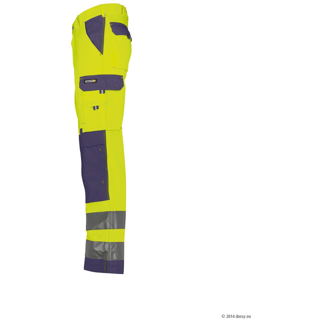 DRESS CONFECT Dassy Warnschutzhose Buffalo PESCO74 PLUS Gr. 46 gelb/dunkelblau