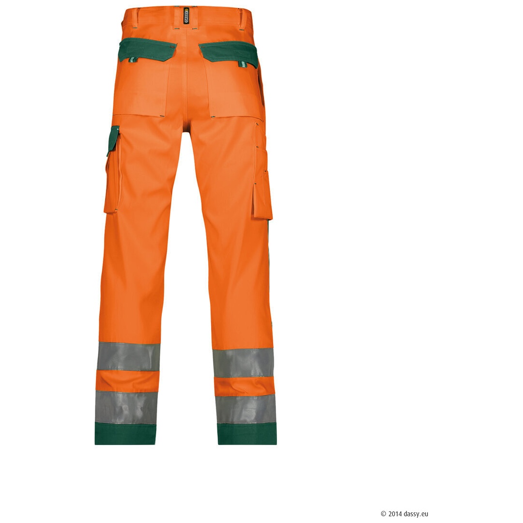 DRESS CONFECT Dassy Warnschutzhose Buffalo PESCO74 PLUS Gr. 53 orange/grün