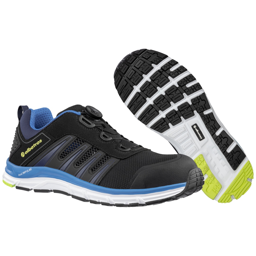 Albatros Sicherheitshalbschuh BREEZE QL Impulse Low S1P ESD 647528 Gr. 47 schwarz/blau