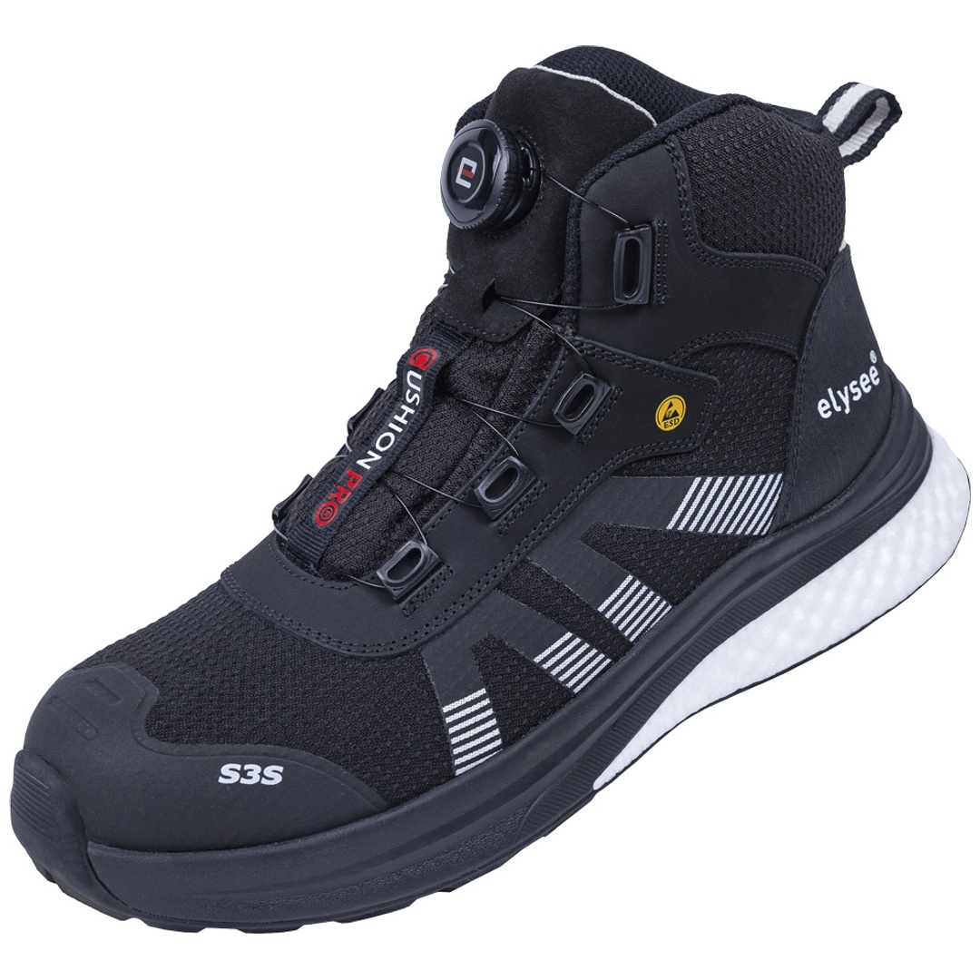 Elysee Sicherheitsstiefel CUSHIONPRO Max S3S FO SR SC ESD Gr. 48 schwarz/weiß