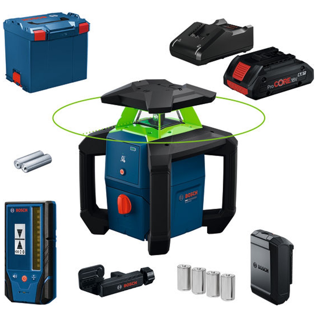 Bosch Professional Bosch Rotationslaser GRL18V-3-31G, 1 x Akku ProCORE18V 4 Ah in L-BOXX