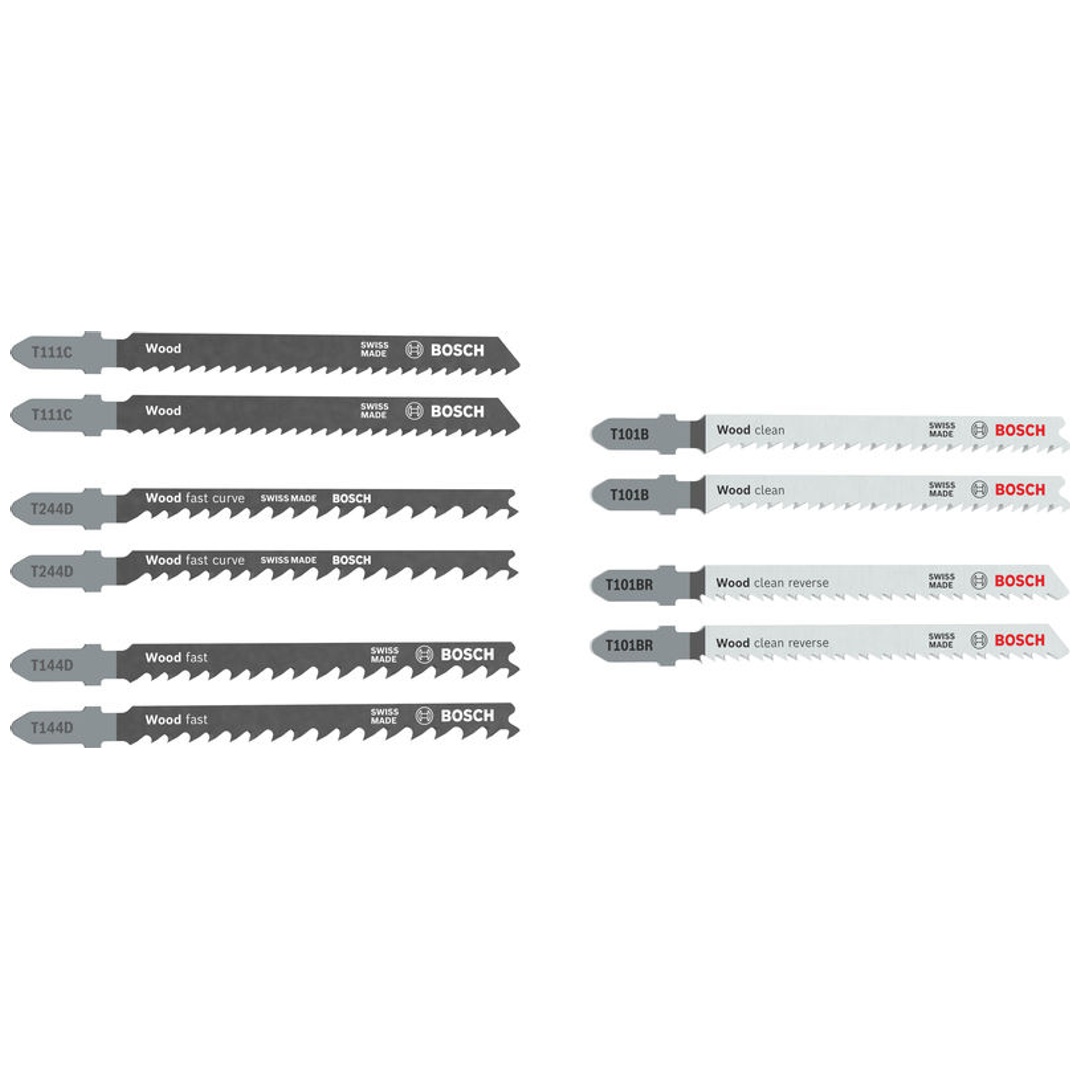Bosch Stichsägeblatt Set Wood Basic, 10-tlg.