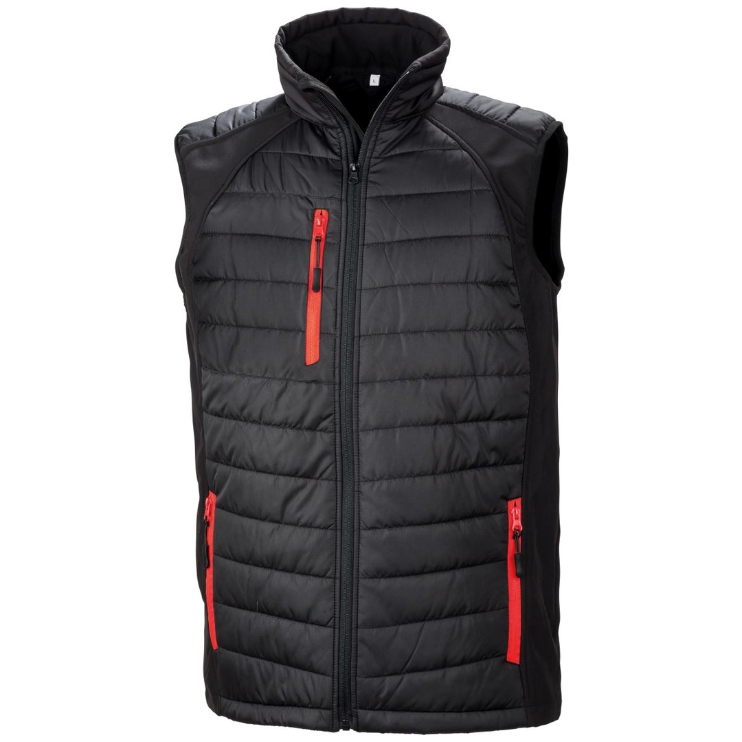 Result Core Cotton Classics-30.238X Hybrid Gilet Compass Gr. XL black/red