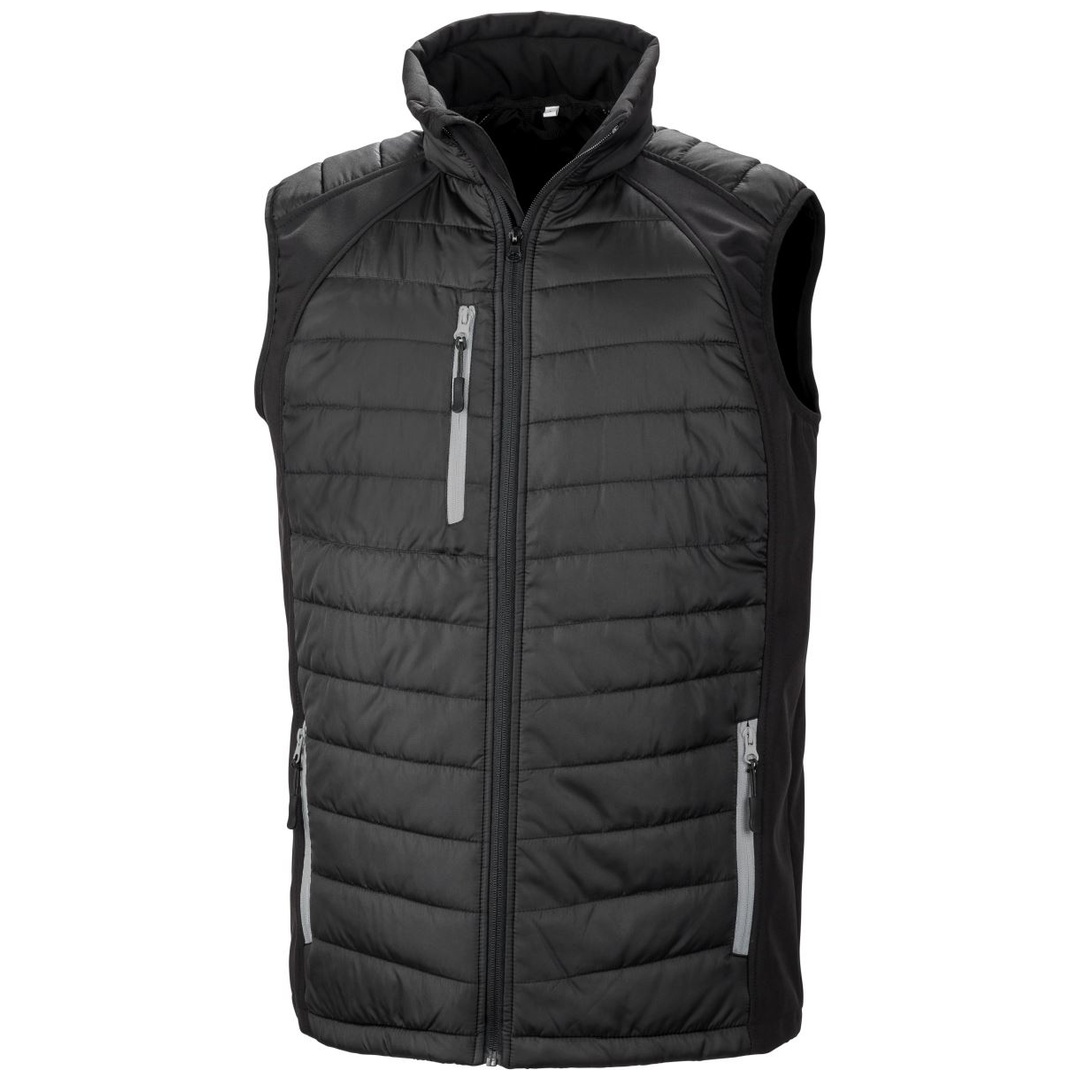 Result Core Cotton Classics-30.238X Hybrid Gilet Compass Gr. L black/grey