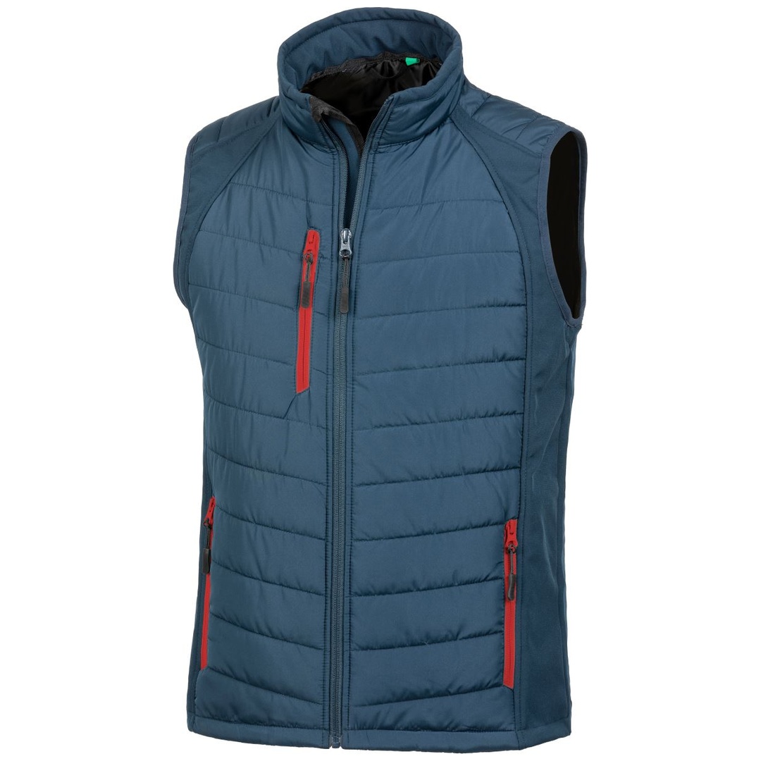 Result Core Cotton Classics-30.238X Hybrid Gilet Compass Gr. 4XL navy/red