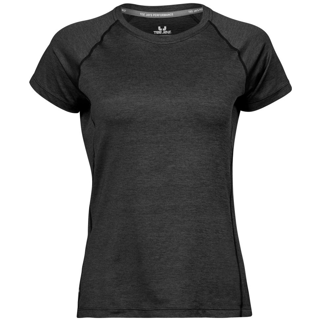 TEE JAYS Damen CoolDry Sport T-Shirt 18.7021 Gr. 2XL black melange