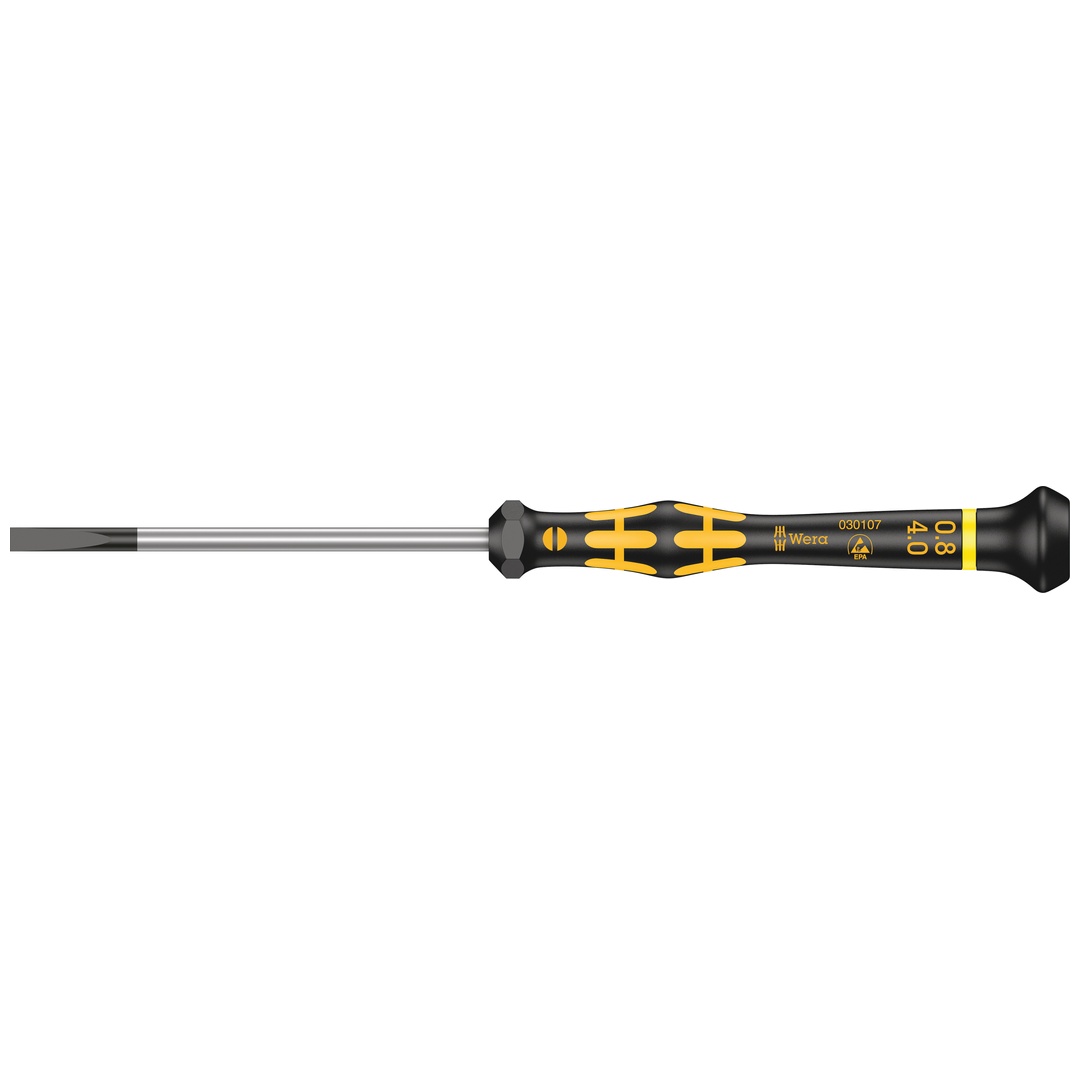 Wera 1578 A ESD Kraftform Micro Schlitz-Schraubendreher, 0,80 x 4 x 80 mm