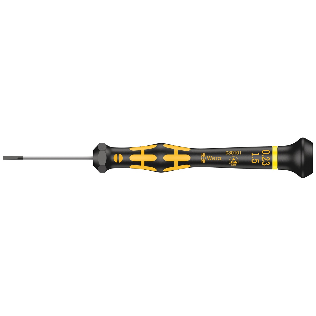 Wera 1578 A ESD Kraftform Micro Schlitz-Schraubendreher, 0,23 x 1,5 x 40 mm