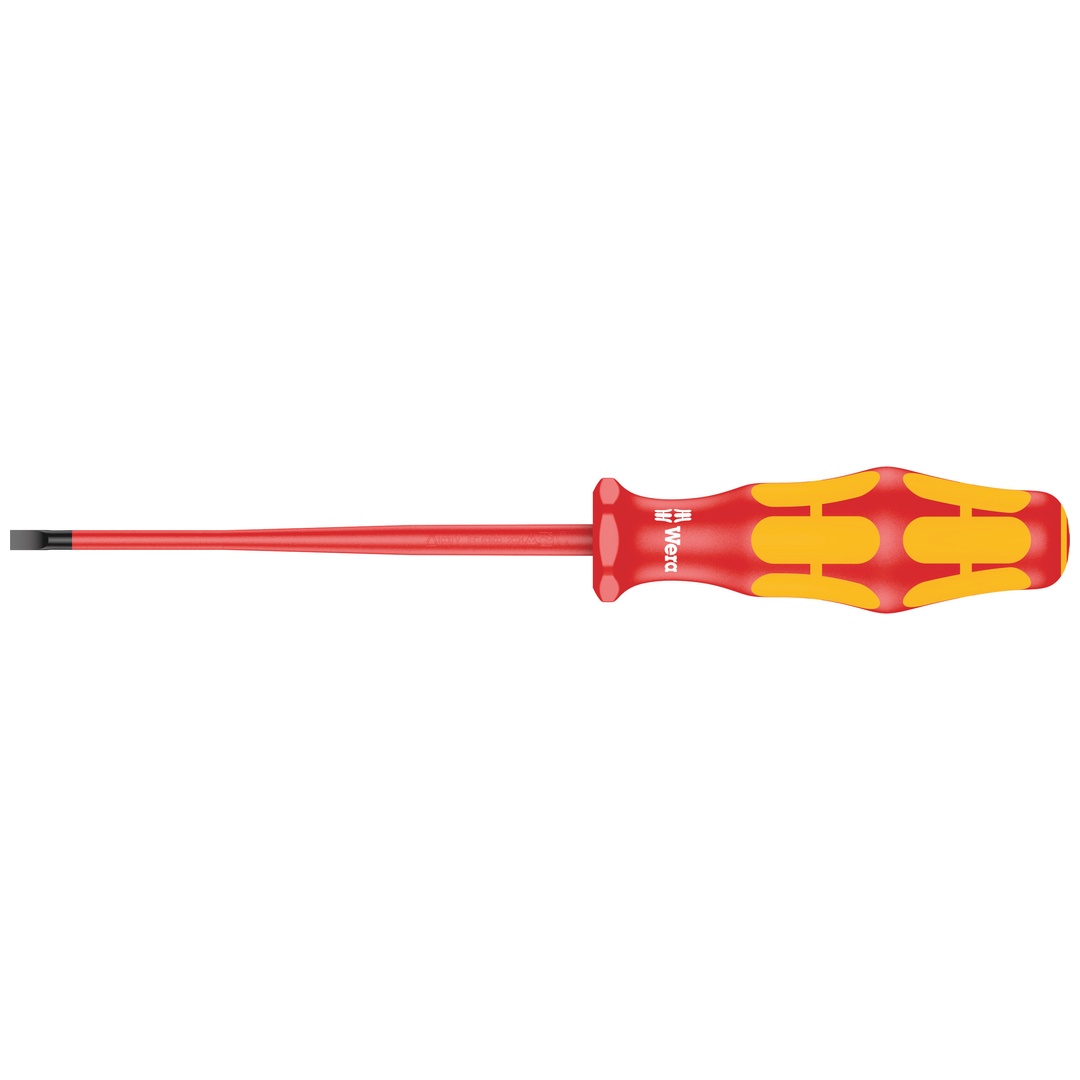 Wera 160 iS VDE-isolierter Schlitz-Schraubendreher mit reduziertem Klingendurchmesser, 0,6 x 3,5 x 100 mm