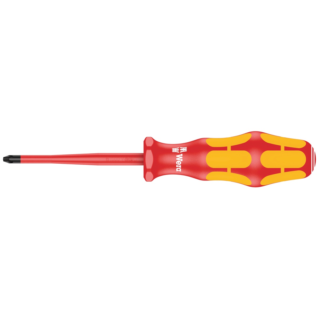 Wera 162 iS PH VDE-isolierter Kreuzschlitz-Schraubendreher mit reduziertem Klingendurchmesser, PH 1 x 80 mm