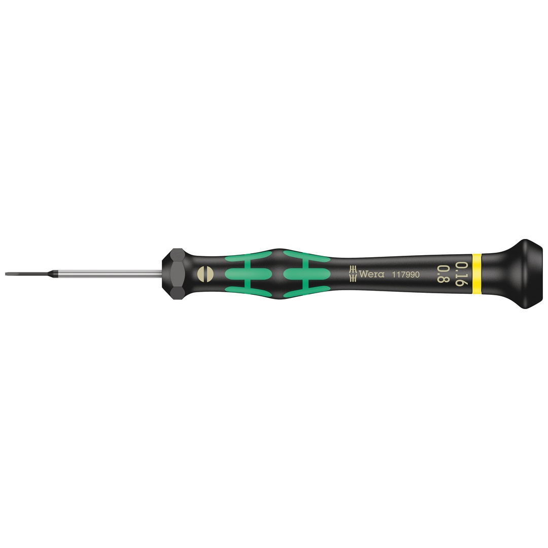 Wera 2035 Elektronik-Schlitzschraubendreher, 0,16 x 0,8 x 40 mm