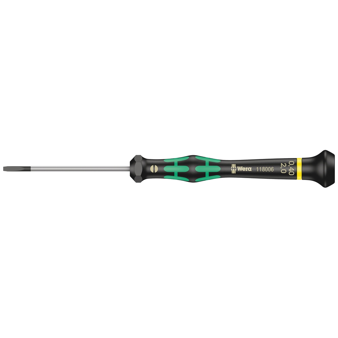Wera 2035 Elektronik-Schlitzschraubendreher, 0,40 x 2 x 60 mm