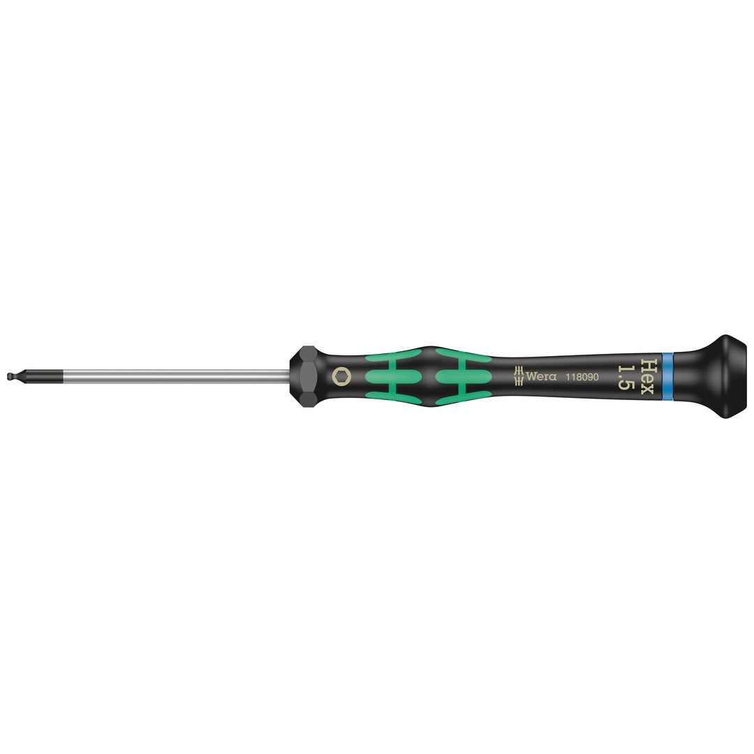 Wera 2052 Elektronik-Sechskant-Kugelkopfschraubendreher, 1,5 x 60 mm