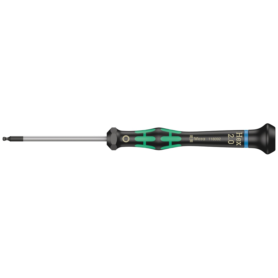 Wera 2052 Elektronik-Sechskant-Kugelkopfschraubendreher, 2 x 60 mm