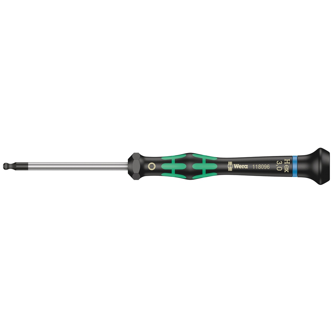 Wera 2052 Elektronik-Sechskant-Kugelkopfschraubendreher, 3 x 60 mm