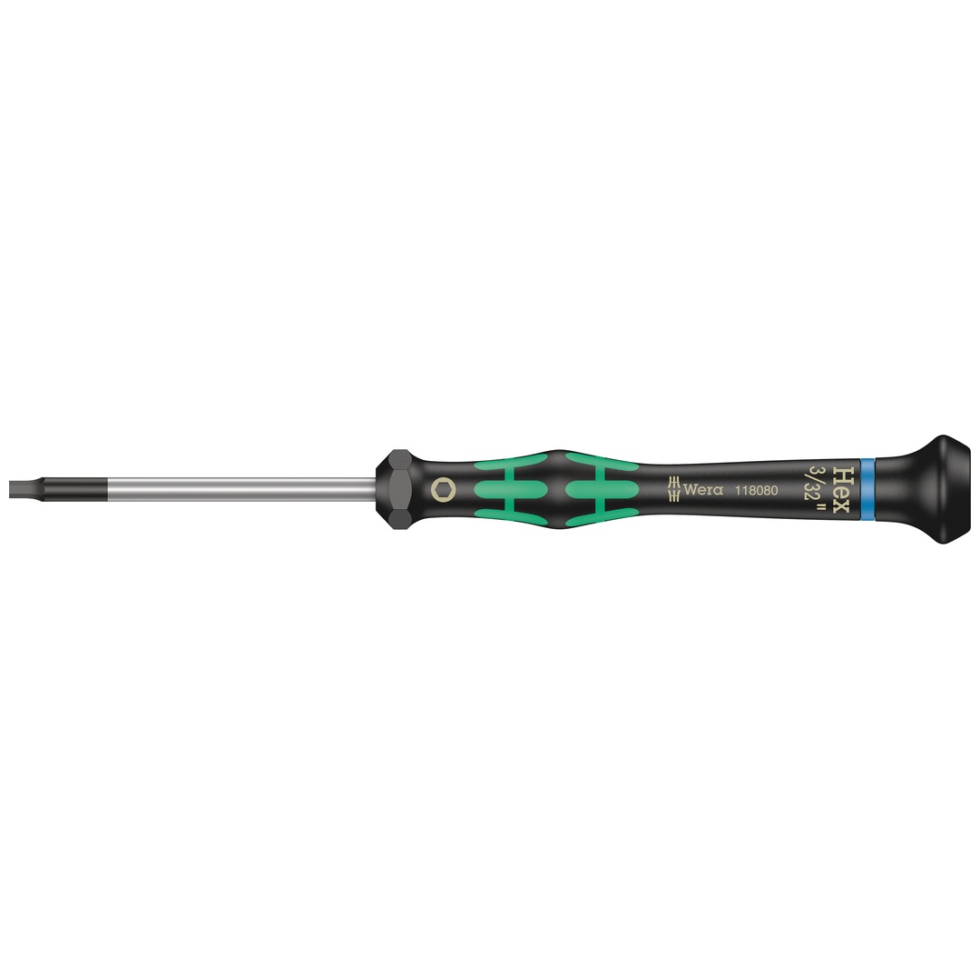 Wera 2054 Elektronik-Sechskantschraubendreher, 3/32 x 60 mm