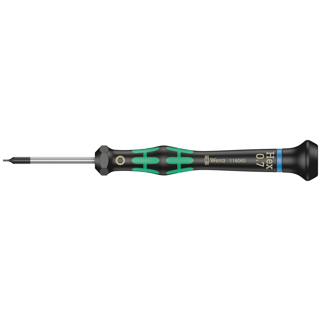 Wera 2054 Elektronik-Sechskantschraubendreher, 0,7 x 40 mm