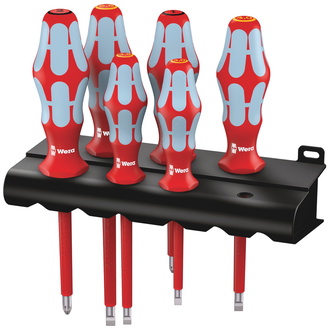 Wera 3165 i/6 Schraubendrehersatz, Edelstahl + Rack, 6-tlg.