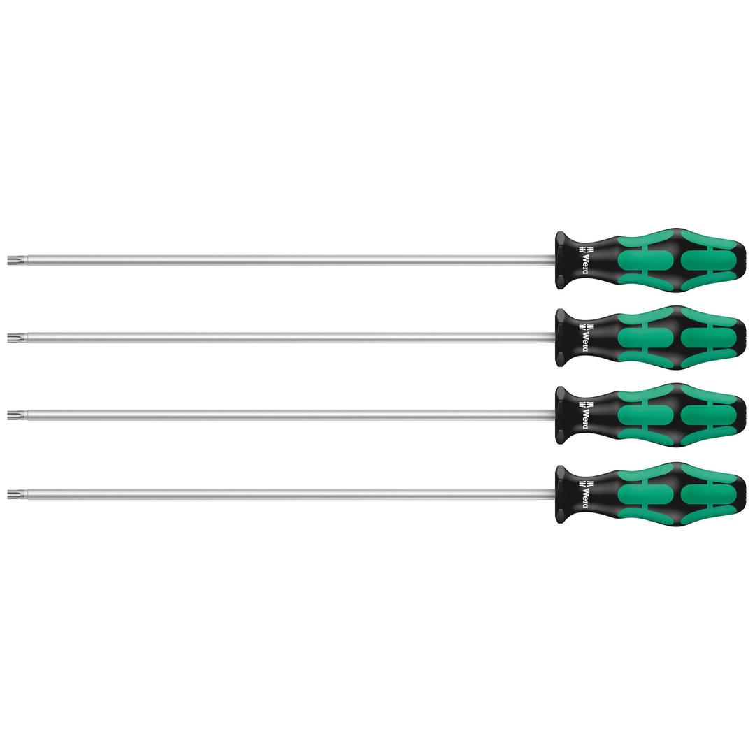 Wera 367/4 TX HF Kraftform Plus Schraubendrehersatz mit Haltefunktion mit 300 mm langen Klingen, 4-tlg.