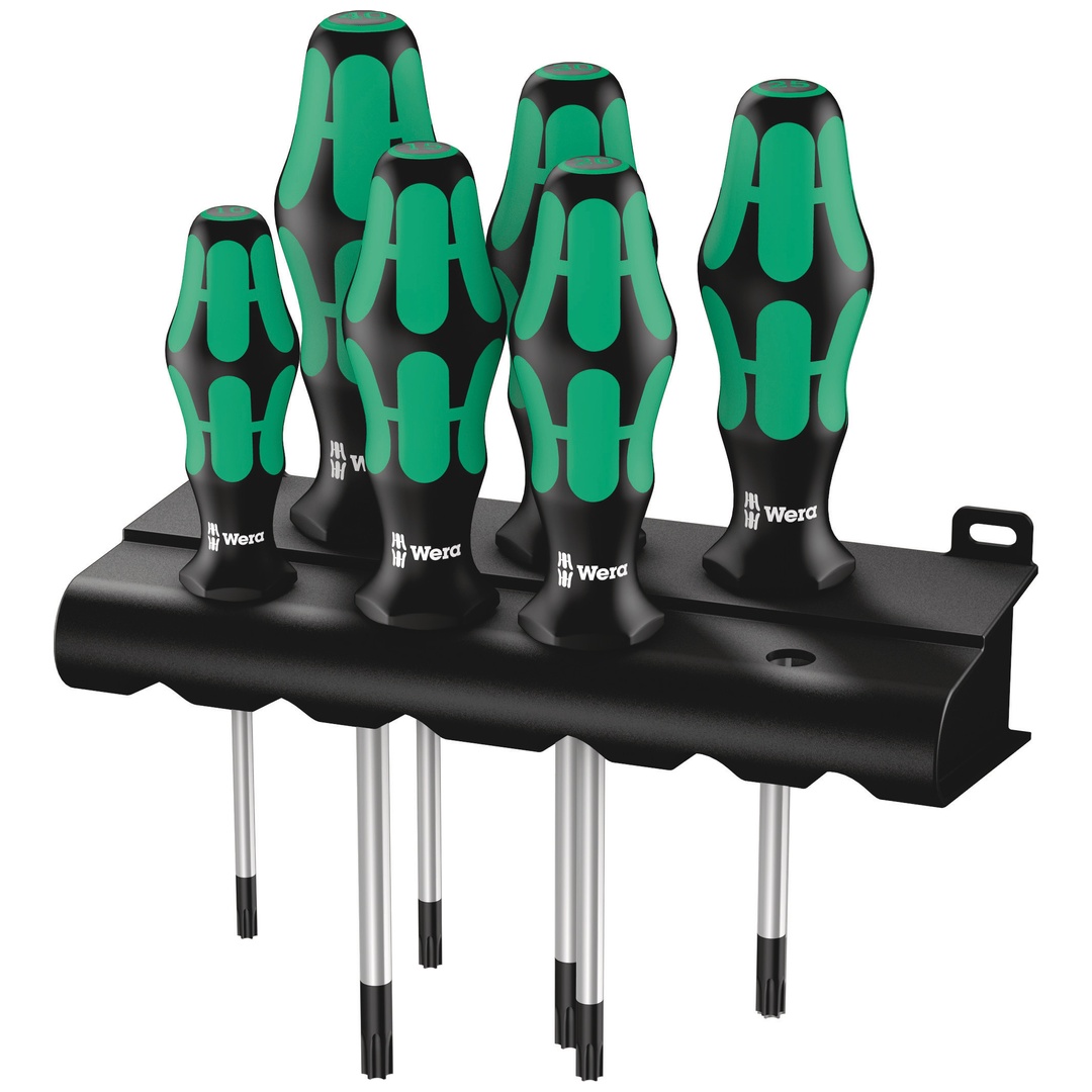 Wera 367/6 TX Schraubendrehersatz Kraftform Plus TX + Rack, 6-tlg.