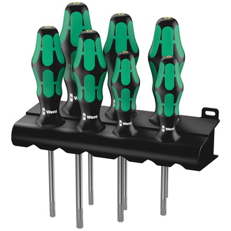 Wera 367/7 TX HF Kraftform Plus Schraubendrehersatz mit Haltefunktion + Rack, 7-tlg.