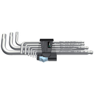 Wera 3950/9 Hex-Plus Stainless 1 Winkelschlüsselsatz, metrisch, Edelstahl, 9-tlg.