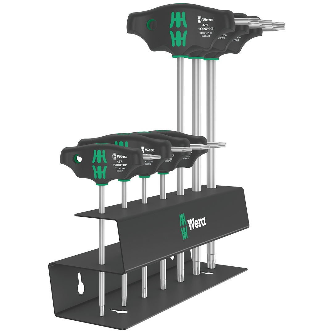 Wera 467/7 TX HF Set 2 Schraubendrehersatz Quergriff TX Schraubendreher mit Haltefunktion, 7-tlg.