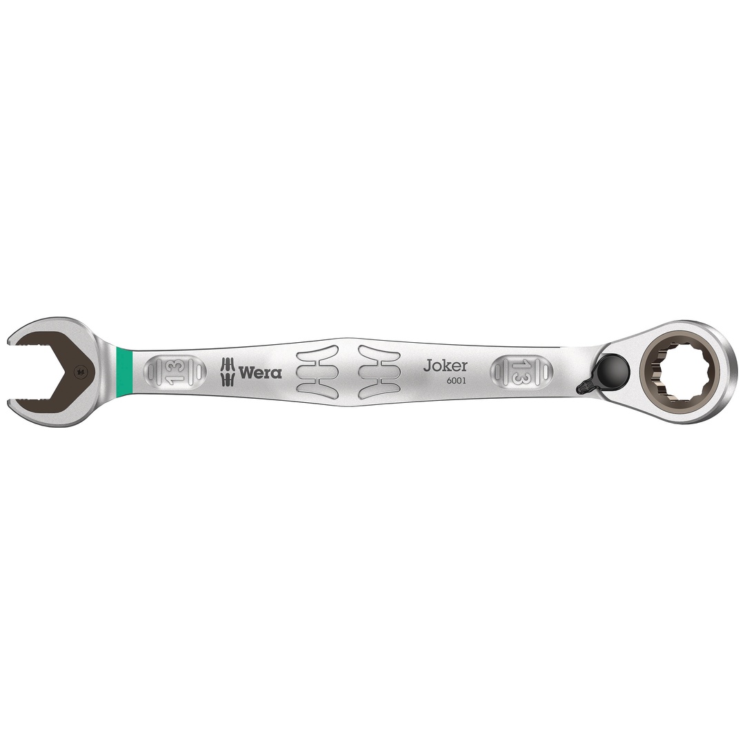 Wera Joker Maul-Ringratschen-Schlüssel, 13 x 179 mm, Ratschenseite 15° abgewinkelt
