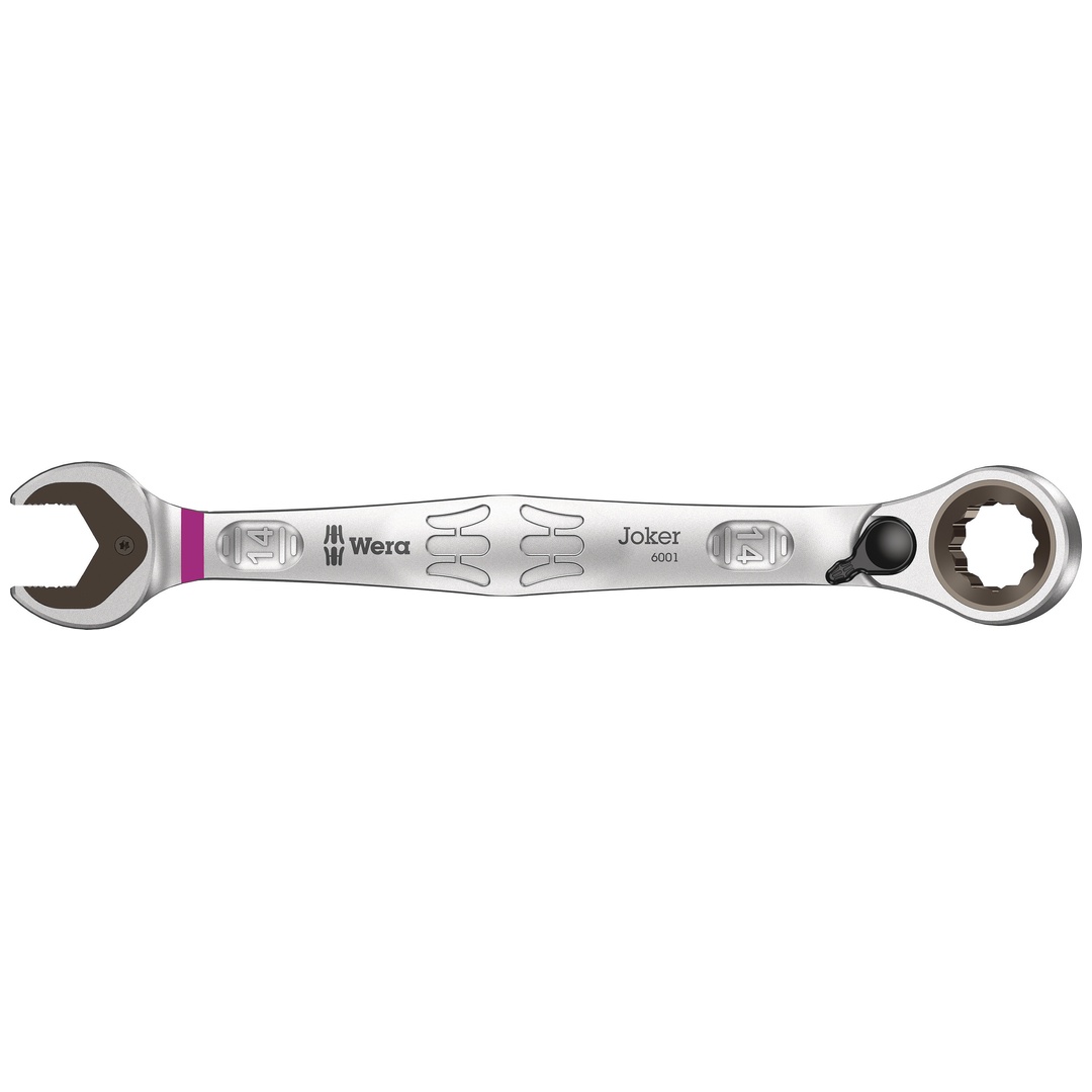 Wera Joker Maul-Ringratschen-Schlüssel, 14 x 188 mm, Ratschenseite 15° abgewinkelt