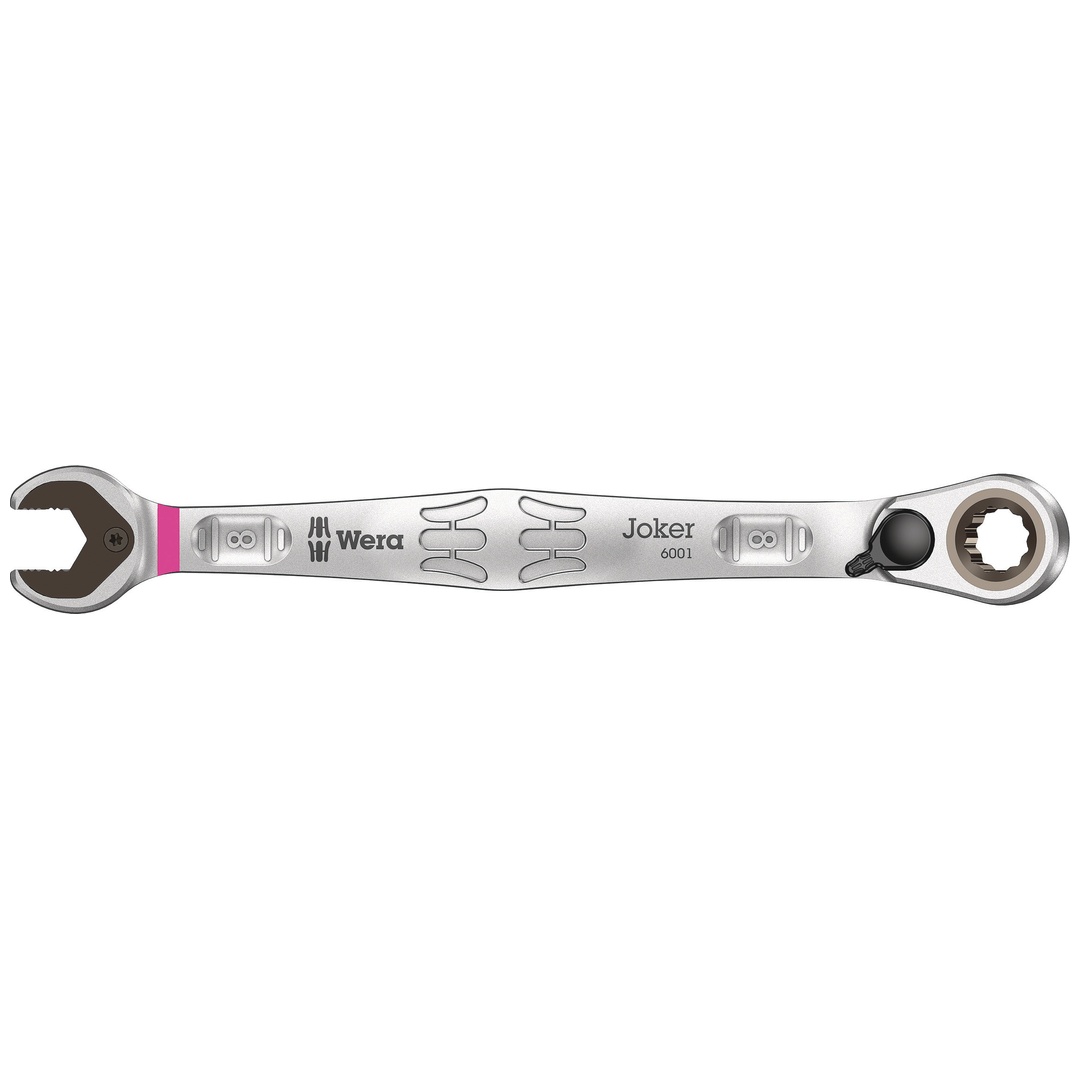 Wera Joker Maul-Ringratschen-Schlüssel, 8 x 144 mm, Ratschenseite 15° abgewinkelt