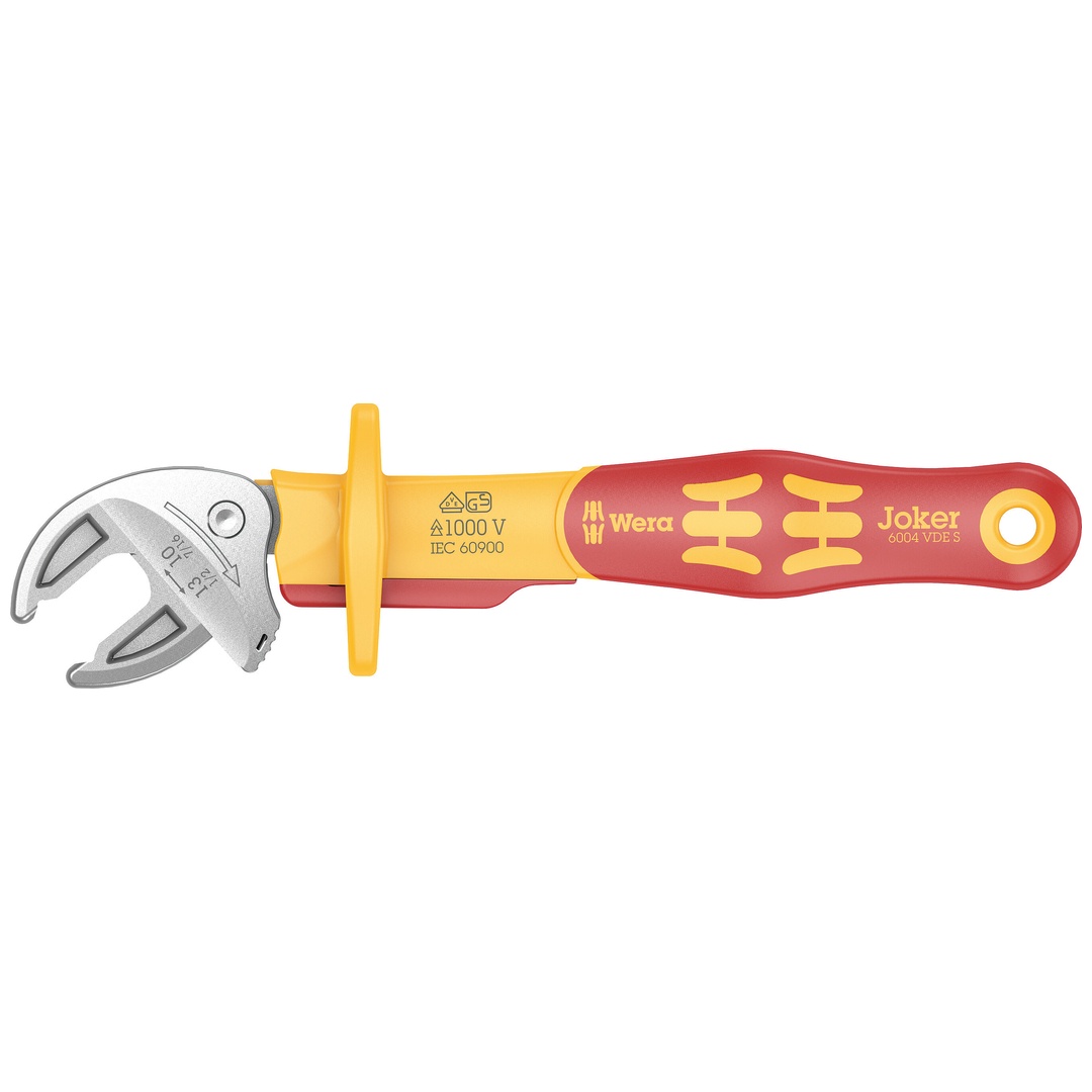 Wera 6004 Joker VDE S VDE-isolierter, selbstjustierender Maulschlüssel, 10-13 x 7/16-1/2 x 155 mm