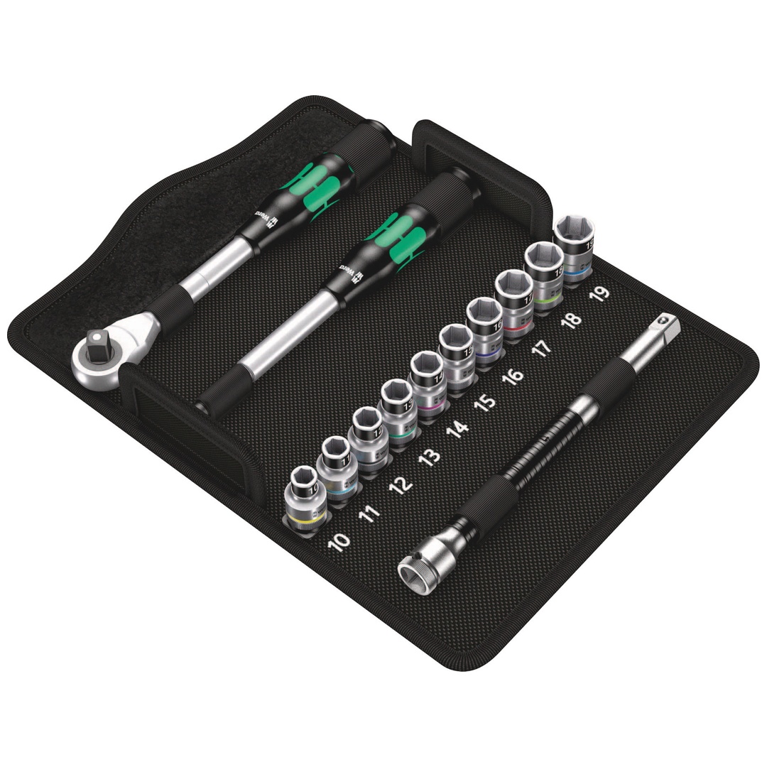 Wera 8006 SC 1 Zyklop Hybrid-Knarrensatz, 1/2-Antrieb, metrisch, 13-tlg.