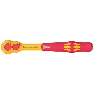 Wera 8007 B VDE Zyklop Knarre, isoliert, mit Umschalthebel, mit 3/8"-Antrieb, 3/8" x 222 mm