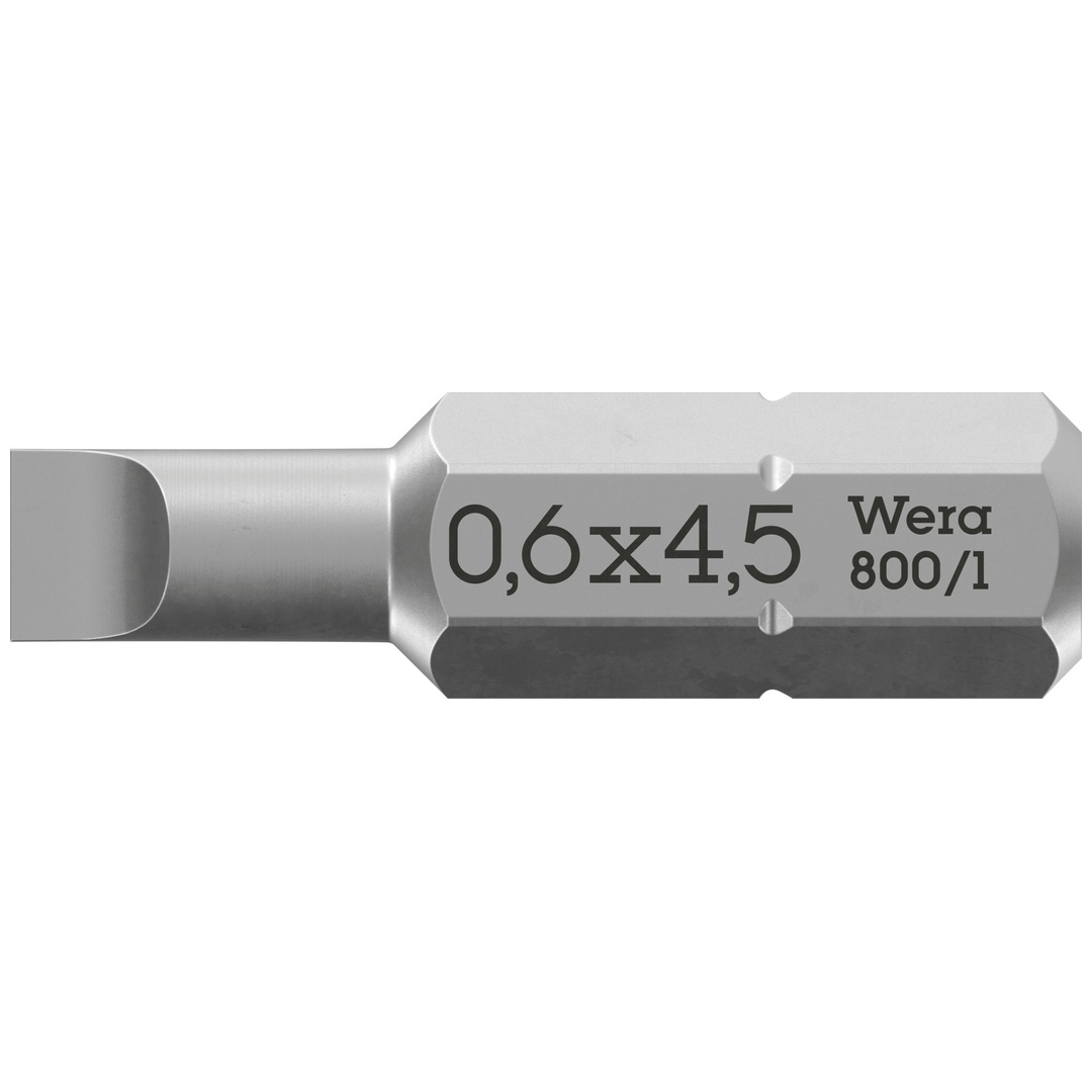 Wera 800/1 Z Bits, 0,6 x 4,5 x 25 mm