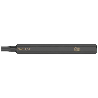 Wera 840 S Hex-Plus Innensechskant Bits für Schlagschraubendreher, 1/8" x 70 mm
