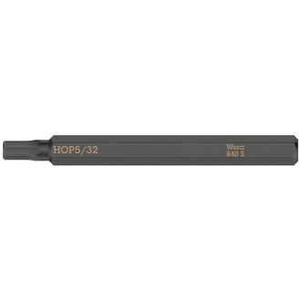 Wera 840 S Hex-Plus Innensechskant Bits für Schlagschraubendreher, 5/32" x 70 mm
