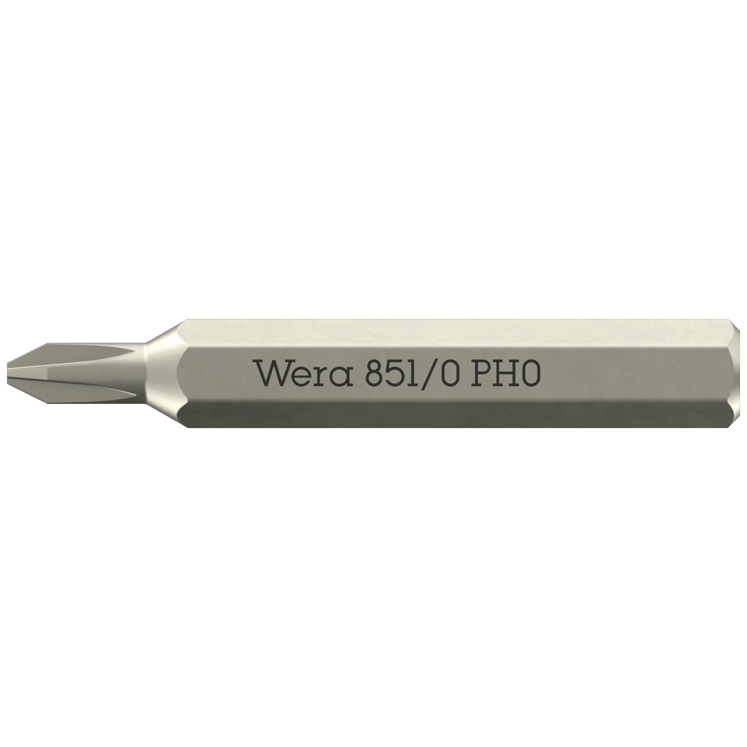 Wera 851/0 Micro Bits für Kreuzschlitzschrauben Phillips-Recess, PH 0 x 30